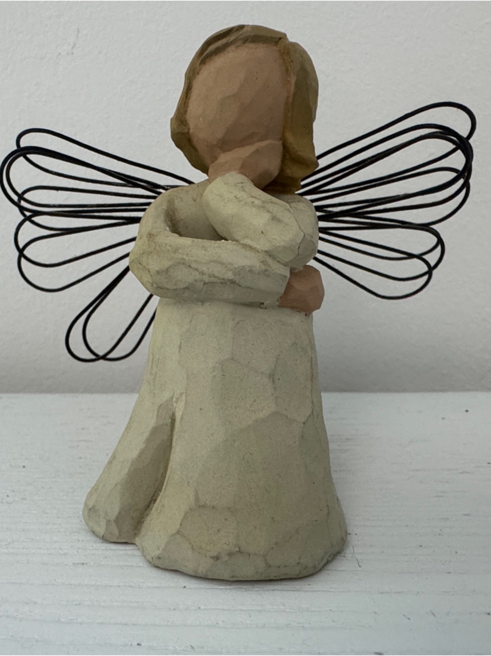 Willow tree- Angel of Patience-Winged Angel in Cream and Black